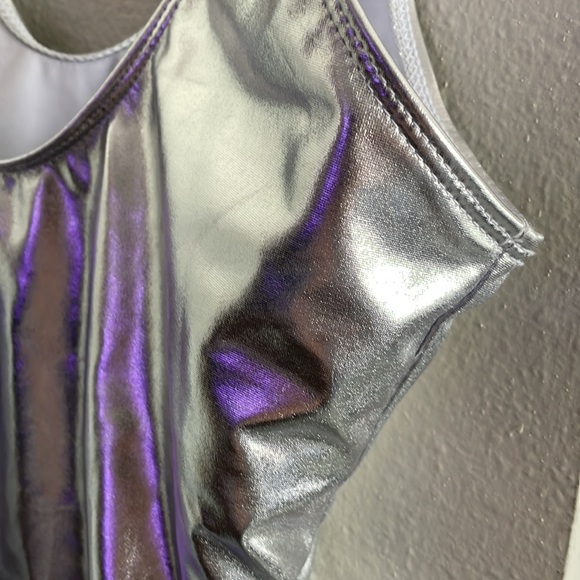 Silver metálica  strashy swimsuit L super cute - Picture 2 of 4